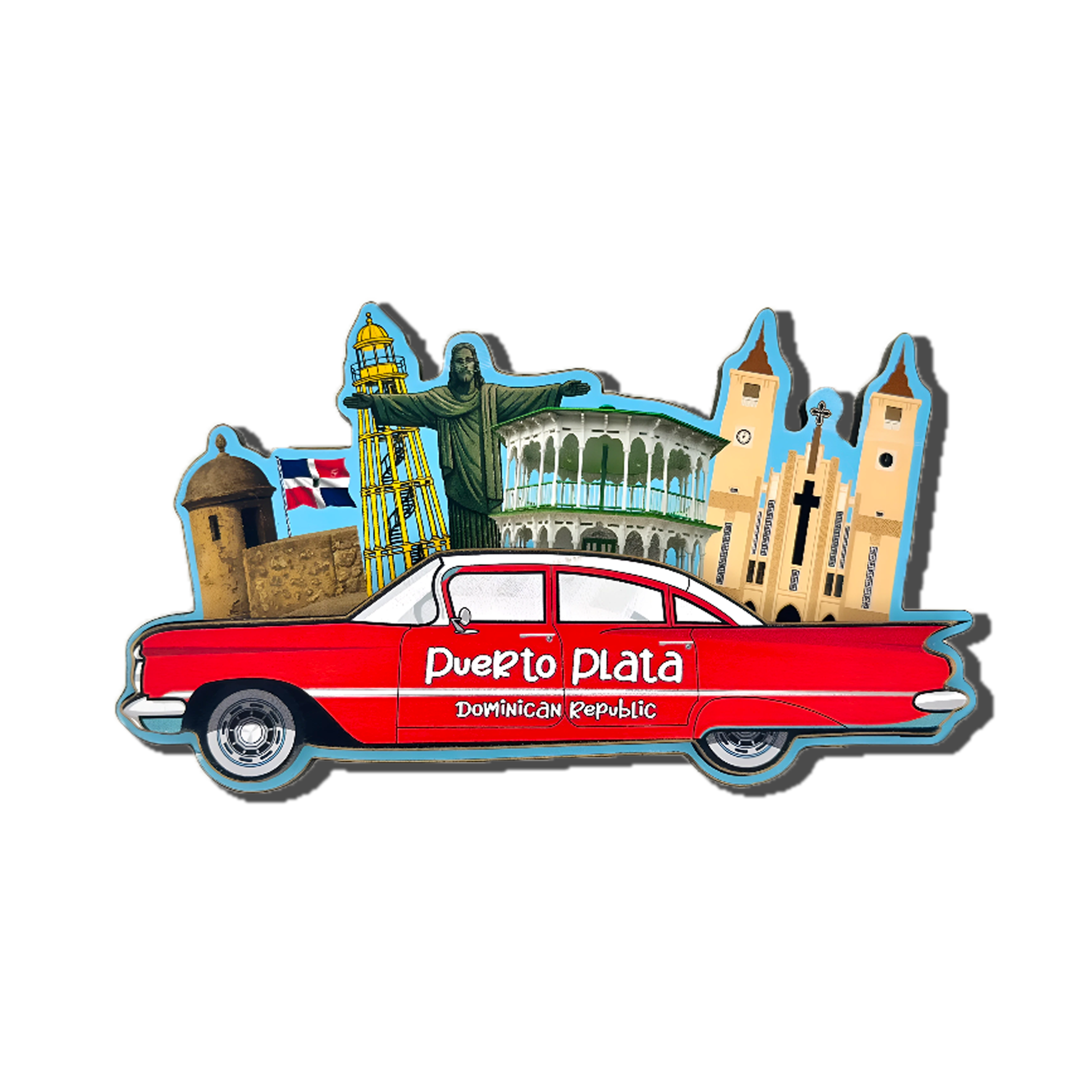 Carro Clásico Emblemas 3D